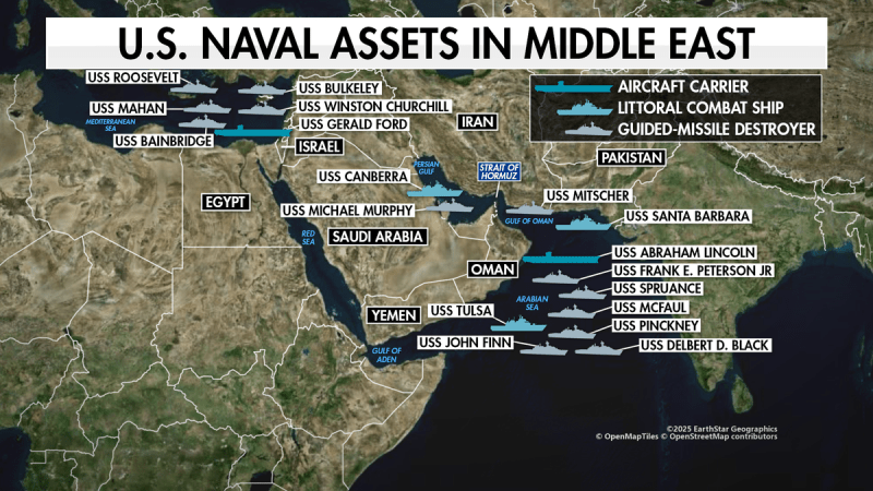 US surges forces to Middle East as Pentagon warns Iran fight ‘will take some time’